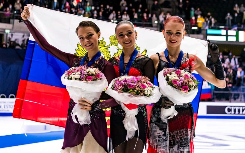 Kamila Valieva, Anna Scherbakova, Alexandra Trusova